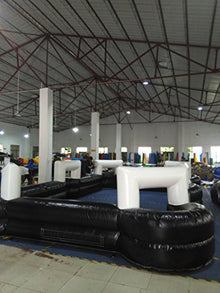TECHTONGDA Inflatable Soccer Pool Backyard Game 16.4×9.8ft Football Field Table