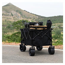 iumLeap Wheelbarrow Foldable Camping Trolley Portable Outdoor Camping Table Large Capacity Multi-Function Adjustable Handle Picnic Shopping Trolley Portable (Foldable Truck B)