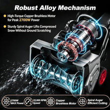 18 Inch Cordless Snow Blower, Snow Removal Machine Driveway