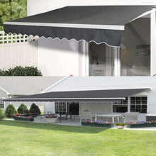 WZUOPG Manual Retractable Awning Door Window Awning Shelter Outdoor Canopy Home Deck Canopy with Manual Crank Handle（Frame Included ）
