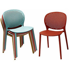 2xhome Set of 4 Patio Dining Chairs | Modern Stackable Outdoor Pool Side Chair | Weather Resistant Plastic for Yard, Porch, Balcony, Kitchen, Teal