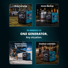 Konner & Sohnen KS 6000iEHS CO Dual Fuel Inverter Generator 6000W 120/240V