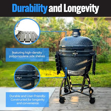 Slow 'N Sear Deluxe Kamado Grill 22" for Two-Zone Charcoal Cooking