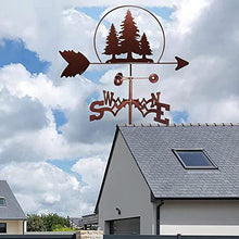 Weathervane Roof Weather Vane Black Weather Vane Wind Direction Indicator Kit Metal Bracket Weather Vane for Roof Garden Home Garden Sheds Fence Posts Pergola (Train)