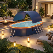 Outdoor Summer Foldable Pool Non-Inflatable Swimming Pool with Sun Canopy