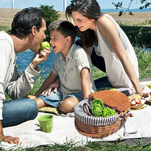 ASWRTYJO Vintage-Style Wicker Picnic Hamper Lining Picnic Hamper Woven Natural Woodchip Wicker Basket With