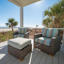 Royal Teak Collection SBCC-Navy Sanibel Outdoor Club Chair with Navy Seat
