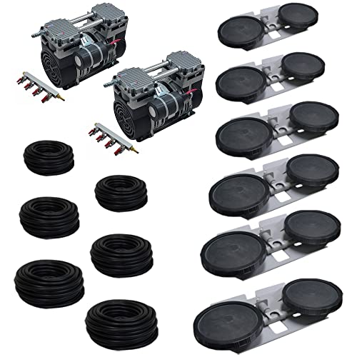 Pro Aeration System - Dual 1 HP Pond Aerator Pumps for Up to 7 Acres