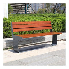 mifortune-e Garden Bench, Solid Wood Outdoor Bench with Backrest - Comfortable Garden Park Patio Seating,for Patio(Small)