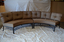 theWorldofpatio Elizabeth Cast Aluminum Powder Coated 3pc Curved Sofa Seating Set - Antique Bronze Finish