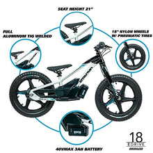 STACYC Brushless 18eDRIVE Launch Edition Electric Balance Bike White/Black