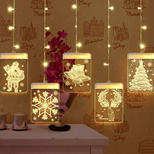 LED Night Light Hanging Christmas Lights Fairy Lights Santa Claus Lamp with Suction for Door Window Holiday Decoration Outdoor