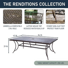 Hanover Renditions 9 Piece Outdoor Dining Set with Sunbrella® Fabric and Swivel Chairs Mist