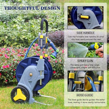 ZGLINMZ Hose Reel Truck, Hose Storage Truck with Wheels, Hose Irrigation Truck, Backyard Watering Kit, Detachable Garden Hose Reel (Hose Cart+50m Pipe)