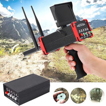 JHNKOJ Professional Metal Detector with LCD Display, Max 99M Search Range & 16M Depth, Ideal for Finding Gold, Silver, Copper, and Precious Stones Underground (Red)