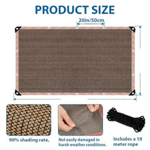 LJTGFHP 90% Sun Shade Cloth Mesh Tarp with Grommets for Plant Cover 8 x 100 ft Patio Canopy Garden Pergola Greenhouse Car Barn Kennel Mocha