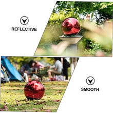 mirror finish garden ball,gazing balls, Ball garden gazing ball prom boutique polishing ball Mirror decorate mirror ball gazing balls for gardens Christmas tassel exquisite gazing ball ( Color : Red