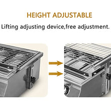 UYCVT Smokeless Gas Grill, 6 Burner Portable Liquefied Gas Oven, Adjust Height Smokeless BBQ, Stainless Steel Outdoor Barbecue Cooking Oven, for Camping Courtyard Party.