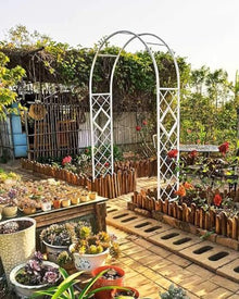 Garden Trellis, Metal Garden Trellis Wedding Arch with Base Or Ground Stakes Multicolor Multiple Sizes(Green-b,140x230cm/4.5x7.5ft)
