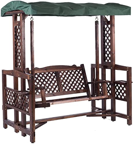 KYTGFH Patio Swing Porch Hang Club Bench Chair,Outdoor Patio Swing with Stand,Rocking Chair Wooden Garden Swing Outside Furniture Patio Swing Outdoor Lounge Chair