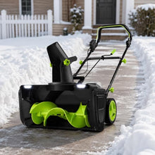 Snow Shovel for Driveway, 20-in Cordless Electric Snow Blower, 2 Batteries
