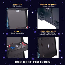 Creative Outdoor Distributor Full-Size Arcade Cabinet with Trackball, 5,100 Games, 32" Screen, 2 Stools