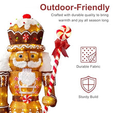 Puleo International 6' Gingerbread Outdoor Christmas Soldier with 216 Warm White LED Lights