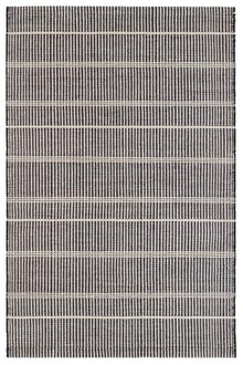 Dash & Albert Samson Black Striped Handwoven Indoor/Outdoor Rug, 7'6"x9'6"