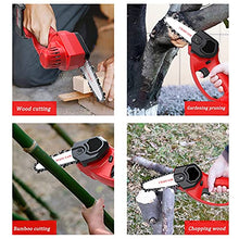 Cordless Mini Chainsaw 4-Inch Portable Handheld Chain Saw with Rechargeble Battery for Wood Cutting Tree Branches Shears Pruning Courtyard and Garden ()