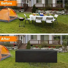 2pcs Patio Furniture Set Cover Heavy Duty Outdoor Sectional Sofa Covers Table and Chair Water Resistant Large(Silver,350x188x71cm)