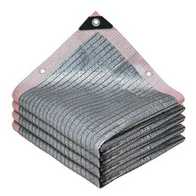 Reflective Aluminet Shade Cloth with Grommets, 90% UV Block Silver Aluminum Sun Shade Netting, Outdoor Sun Shade Cover, for Cars, Dogs, RVs, Patio & Outdoor Use