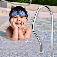 Pool Handrail 80 X 47 cm Stainless Steel Pool Handle, 3-Arch Spa Railing Grab Bar, Silver Pool Hand Rail for Swimming Pools Incline Positions Water Park Etc.