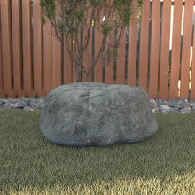 Gardenised Huge Decorative Outdoor Weather Resistant Faux Stone Realistic Sandstone Rock for Garden Patio Landscape, Lightweight Boulder Utility Cover for Lawn Yard Pond Park and Backyard, Colombia