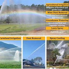 HYZHANHONG Impact Type Sprinkler Head, 2-Inch Farm Irrigation Spray Gun, 360 ° Large-Area Water Spray, with Pressure Gauge, Used for Irrigation of Farm Lawns and Gardens