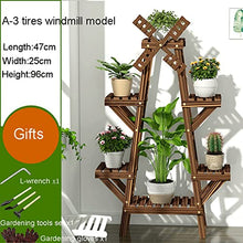 TBNLASS Vintage Wood Plant Stand Balcony Flower Pot Ladder Shelf Outdoor Garden Planter Indoor Plants Pots Home Storage Rack