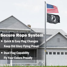 IIOPE 30FT Heavy Duty Flag Pole for Outside House, Real 10 Gauge Aluminum