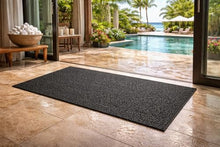 Commercial Drainage Spaghetti Mat – Heavy Duty Vinyl Loop Coil Mat for Pool Decks, Locker Rooms, Showers & Entryways – Non-Slip Drain-Through Design (Black, 4’ x 60’)