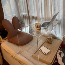 WGTYOA Transparent Acrylic Edge a Few Sofa Small Side Table Contracted Living Room Tea Bedroom
