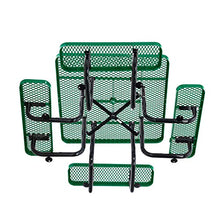 Global Industrial 46" Square Kids Picnic Table, Expanded Metal, Green