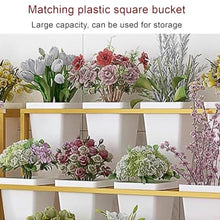 ARTUNV 3 Tier Metal Plant Stand With 12 Buckets, Heavy Duty Rolling Flower Display Rack, Movable Planter Organizer For Florist, Garden, Party, Event Decor(Color:Black)