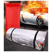 Sxlawesom Emergency Fire Blanket Fireproof Cover Fire Suppression Blanket for Electric Vehicle Truck, Fiberglass Fire Blanket for Grill Stove, Furniture, Flooring(19.7 * 26.3ft/6 * 8m)