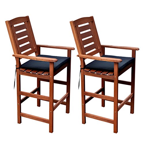 CorLiving Miramar Patio Bistro Set Cinnamon Brown/Black