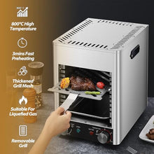 Electric Steak Grill, 10-Layer Steak Grill, Automatic Steak Smoker Grill Oven with Timer, 200-800℃ Adjustable Temperature, Suitable for Steak, Pizza, Grilled Fish