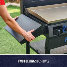 Pit Boss 4-Burner Propane Gas Deluxe Fold & Go Portable Griddle Grill with Hard Cover, 753-Sq. In. (37" L x 20" W) Cooking Space, 62,000 BTU, for Tailgating, Camping, and Traveling, Black