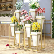 Plant Stand Indoor Outdoor, Tier Metal Flower Shelf With Wheels And Pots