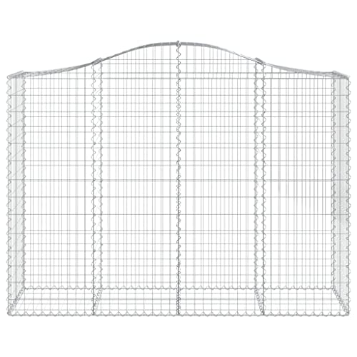 Arched Gabion Baskets 2 pcs Galvanized Iron Outdoor Plant Pots White Black Other