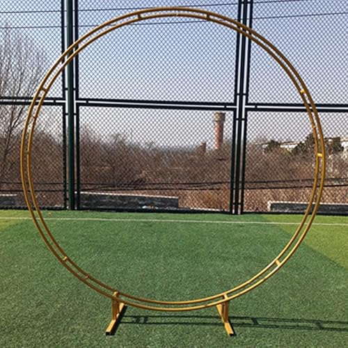 Metal Garden Arch Round Ring Wedding Archway, Decorative Frame Pergola Arbors, Indoor Outdoor Decorations, Easy Assembly(2.4m/94.5inch)