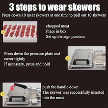 SDdPulse Stainless Steel Kebab Maker - Manual Mutton Skewers Machine with 10 Bamboo Holes for Easy Barbecue, Perfects for Outdoor Grilling and Family Gatherings