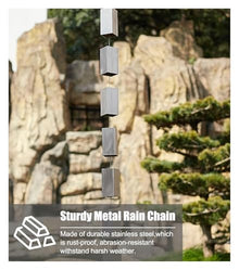 XHsghSEG rain Chain, Stainless Steel Gutter Downspout Alternative Water Drainage Garden Yard Multiple Sizes 1-4m(4 m (13ft))