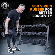 Bells of Steel Rubber Hex Dumbbells Set Black